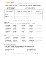 de khao sat hoc sinh gioi mon tieng anh lop 6 phong gd dt tien hai thai binh nam hoc 2015 2016