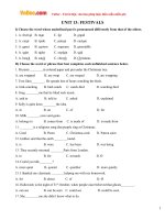 bai tap tieng anh lop 8 unit 13 festivals