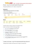 giai bai tap sbt tieng anh lop 6 chuong trinh moi unit 8 sports and games