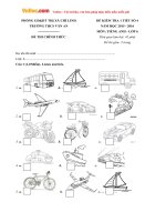 de kiem tra 1 tiet so 4 mon tieng anh lop 6 truong thcs van an hai duong nam hoc 2015 2016