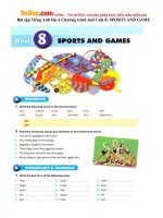 bai tap tieng anh lop 6 chuong trinh moi unit 8 sports and game