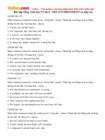 bai tap tieng anh lop 9 unit 6 the environment co dap an