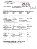 de kiem tra 1 tiet mon tieng anh lop 10 truong thpt tran cao van tp hcm nam hoc 2016 2017 lan 2