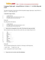 giai bai tap sgk tieng anh lop 6 chuong trinh moi review 2 unit 4 5 6