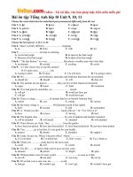 bai on tap tieng anh lop 10 unit 9 10 11