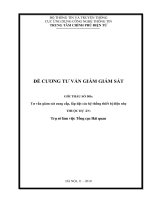 ĐỀ CƯƠNG Tư vấn giám sát cung cấp, lắp đặt các hệ thống thiết bị điện nhẹ