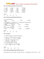 bai tap trac nghiem tieng anh lop 6 unit 10 staying healthy test 1 co dap an