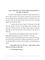 THỰC TRẠNG đào tạo và PHÁT TRIỂN NGUỒN NHÂN lực  tại CÔNG TY SÔNG đà i 