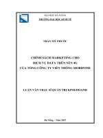 Chính sách marketing cho dịch vụ data trên nền 4G của Tổng công ty Viễn thông MobiFone