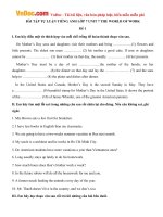 bai tap tu luan tieng anh lop 7 unit 7 the world of work