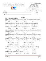 [toanmath.com]   Đề kiểm tra 1 tiết Đại số và Giải tích 11 chương 2 trường THPT Dân Tộc Nội Trú Ninh Bình