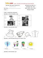 de thi hoc ky 2 mon tieng anh lop 5 truong tieu hoc thanh van ha noi nam hoc 2014 2015