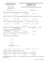 Đề thi KSCL ôn thi THPT Quốc gia Toán 12 lần 1 năm học 2017 - 2018 trường Yên Lạc - Vĩnh Phúc - TOANMATH.com KS12L1_TOAN1_1_102