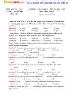 de thi thu thpt quoc gia nam 2017 mon tieng anh truong thpt chuyen vinh phuc