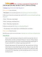giai bai tap sgk tieng anh lop 11 unit 11 sources of energy