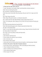 giai bai tap sgk tieng anh lop 7 unit 6 after school