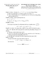 De thi HK1 mon Toan 12 A1 nam 2013 2014ChuVanAn