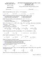 Đề thi KSCL ôn thi THPT Quốc gia Toán 12 lần 1 năm học 2017 - 2018 trường Yên Lạc - Vĩnh Phúc - TOANMATH.com KS12L1_TOAN2_111