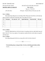 Đề thi học kì 2 môn Lịch Sử lớp 10 trường THPT Lý Thái Tổ năm 2015