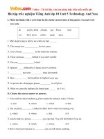 bo bai tap tieng anh lop 10 unit 5 technology and you co dap an