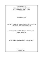 Tổ chức và hoạt động thi hành án dân sự từ thực tiễn tỉnh Long An (tt)