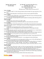 de thi thu vao lop 10 chuyen mon sinh hoc truong thpt chuyen nguyen hue