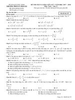 Đề thi chất lượng giữa kỳ 1 năm 2017 - 2018 môn Toán 12 trường THPT Lý Thái Tổ - Bắc Ninh - TOANMATH.com DE 357
