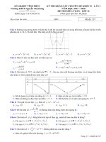 Đề thi khảo sát chuyên đề Toán 12 lần 1 năm học 2017 - 2018 trường THPT Nguyễn Thị Giang - Vĩnh Phúc - TOANMATH.com 357