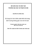 Sử dụng trò chơi nhằm phát triển khả năng định hướng không gian cho trẻ 5 6 tuổi tt 