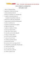 tu vung tieng anh lop 11 unit 2 personal experiences