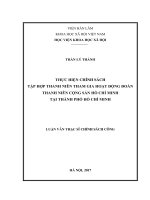 Thực hiện chính sách tập hợp thanh niên tham gia hoạt động Đoàn Thanh niên Cộng sản Hồ Chí Minh tại thành phố Hồ Chí Minh