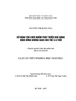 Sử dụng trò chơi nhằm phát triển khả năng định hướng không gian cho trẻ 5 - 6 tuổi.