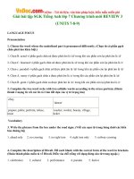 giai bai tap sgk tieng anh lop 7 chuong trinh moi review 3 units 7 8 9