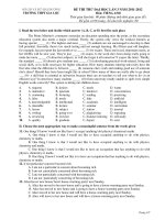 de thi thu dai hoc mon tieng anh nam 2012 truong thpt gia loc hai duong lan 3