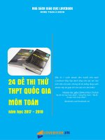 24 đề thi thử THPTQG môn Toán 2018 mới nhất