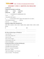 bai tap tieng anh lop 7 unit 11 keep fit stay healthy