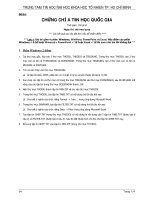 Bộ đề thi tin học văn phòng  full 100%