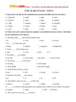 bai tap tieng anh lop 8 unit 10 recycling co dap an so 4