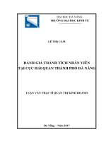 Đánh giá thành tích nhân viên tại Cục Hải quan TP