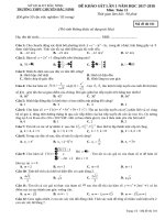 Đề thi thử THPT Quốc gia 2018 môn Toán trường THPT chuyên Bắc Ninh lần 1 - TOANMATH.com De 101