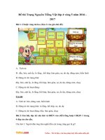 de thi trang nguyen tieng viet lop 4 vong 5 nam 2016 2017