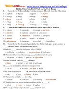 bai tap tieng anh lop 11 unit 12 13 14 co dap an