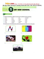 bai tap tieng anh lop 6 chuong trinh moi unit 1 my new school
