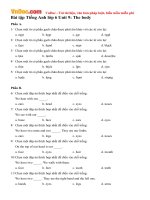bai tap tieng anh lop 6 unit 9 the body