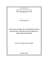 Nhân thân người dưới 18 tuổi phạm tội xâm phạm sở hữu từ thực tiễn quận Bình Tân, Thành phố Hồ Chí Minh