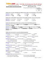 de thi thu thpt quoc gia mon tieng anh nam 2017 truong thpt chuyen le quy don quang tri co dap an lan 2