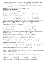 [toanmath.com] Đề thi khảo sát giữa kỳ 1 năm học 2017 – 2018 môn Toán 11 trường THPT Đức Thọ – Hà Tĩnh