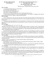 de thi thu vao lop 10 lan 3 mon hoa hoc truong thpt chuyen nguyen hue