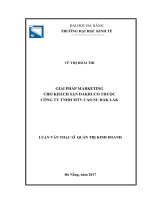 Giải pháp marketing cho khách sạn Dakruco thuộc công ty TNHH MTV cao su Đắk Lắk