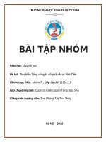 Bài tập nhóm  tìm hiểu tổng công ty cổ phần may việt tiến 